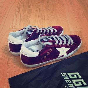 Golden Goose Superstar Sneakers Red Velvet